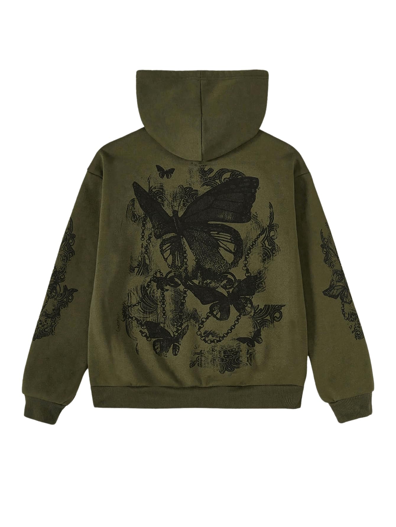 SOLY HUX Women's Graphic Hoodies Heart Print Drawstring Long Sleeve Pocket Sweatshirt Pullover Tops