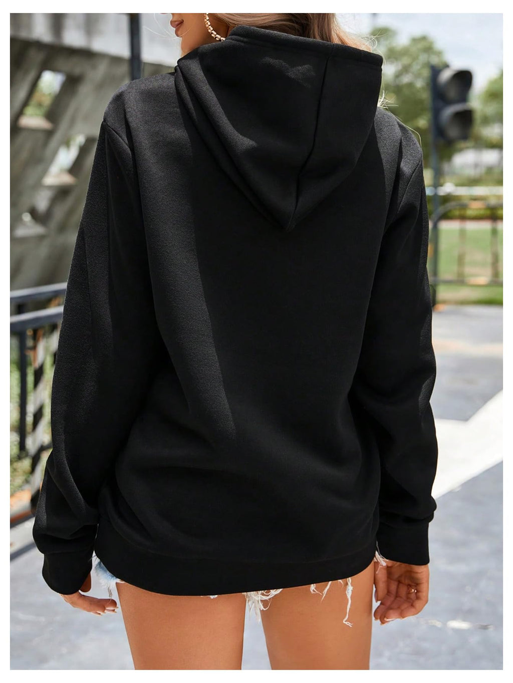 SOLY HUX Women's Graphic Hoodies Heart Print Drawstring Long Sleeve Pocket Sweatshirt Pullover Tops