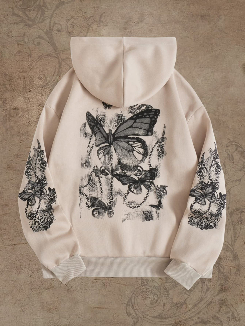 SOLY HUX Women's Graphic Hoodies Heart Print Drawstring Long Sleeve Pocket Sweatshirt Pullover Tops