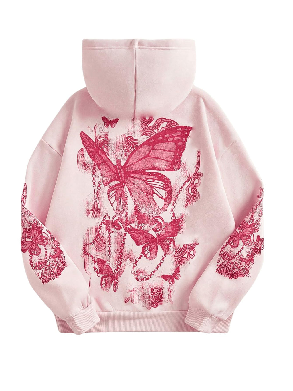 SOLY HUX Women's Graphic Hoodies Heart Print Drawstring Long Sleeve Pocket Sweatshirt Pullover Tops