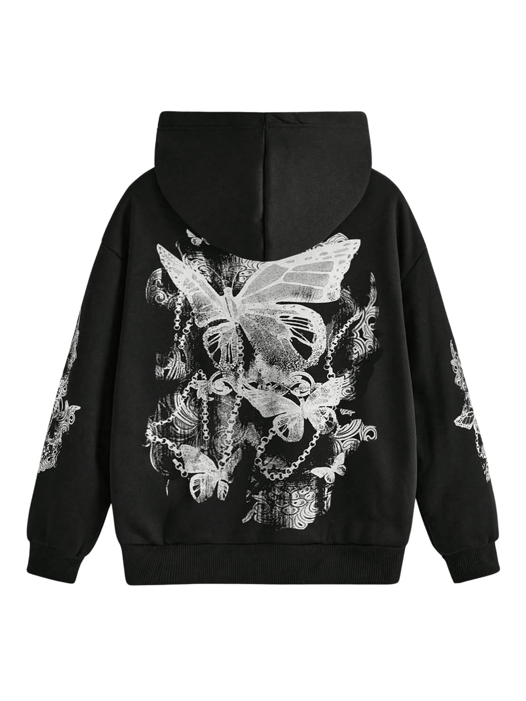 SOLY HUX Women's Graphic Hoodies Heart Print Drawstring Long Sleeve Pocket Sweatshirt Pullover Tops
