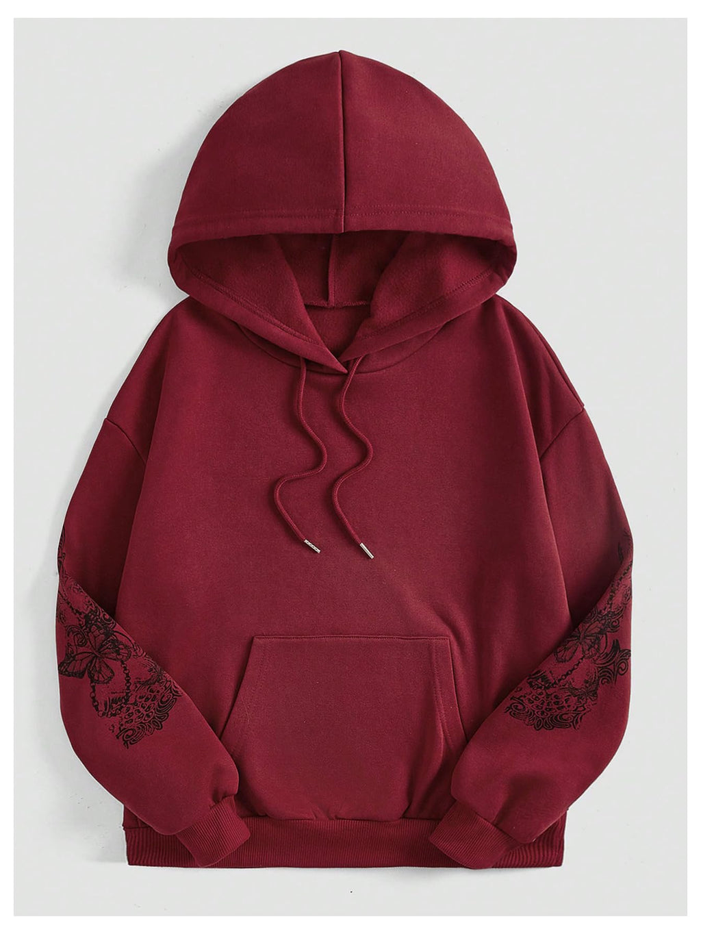 SOLY HUX Women's Graphic Hoodies Heart Print Drawstring Long Sleeve Pocket Sweatshirt Pullover Tops